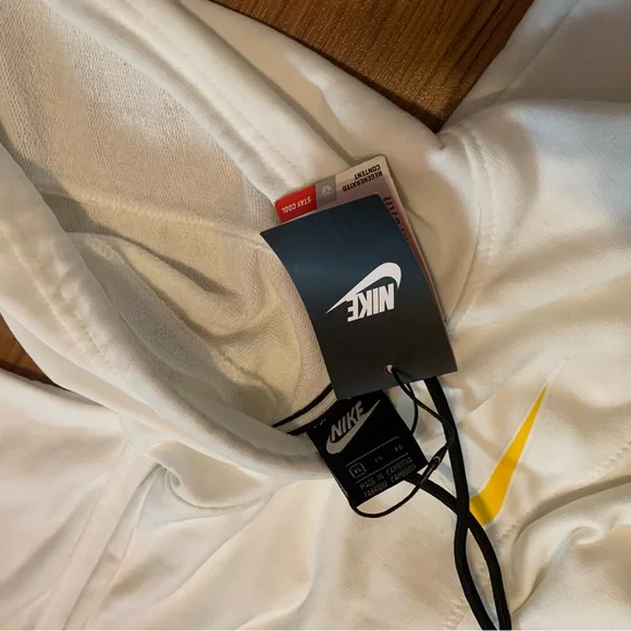 White Nike short sleeve hoodie sleeveless hoodie - Picture 5 of 5